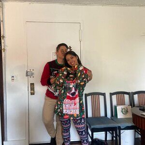 Holiday leggings with reindeer pattern with Pockets